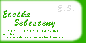 etelka sebesteny business card